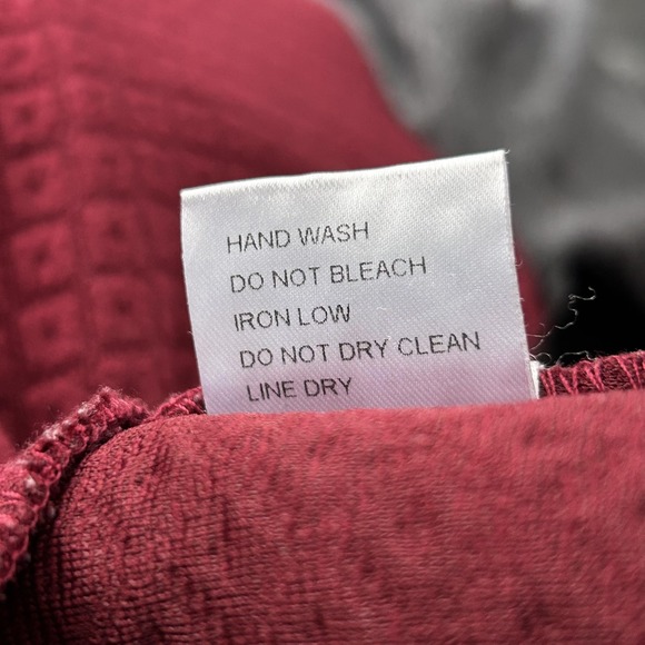 Ampersand Ave Hoodie Womens Small Red Gray Quilted Pullover Pockets Stretch - Picture 7 of 12